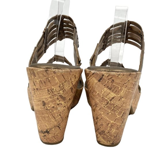 Croft & Barrow Metallic Margie Cork Slide Wedge Sandals - Picture 4 of 12